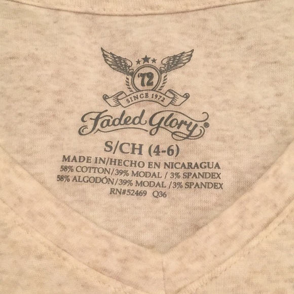 Cream/heathered T-shirt. - Picture 2 of 2